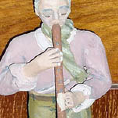 Alter Mann mit Flöte