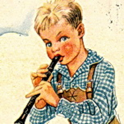 Früh übt sich - Flötenspieler