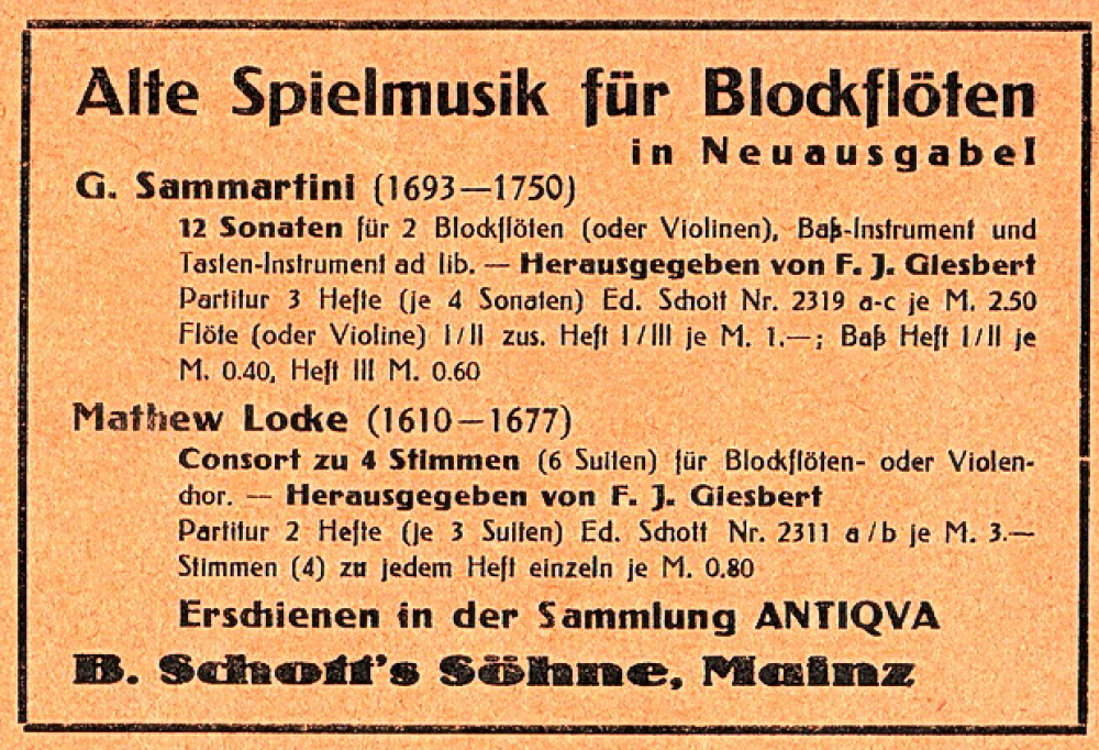 Schott Verlag 1935 - 2